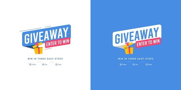 contest time giveaway design template