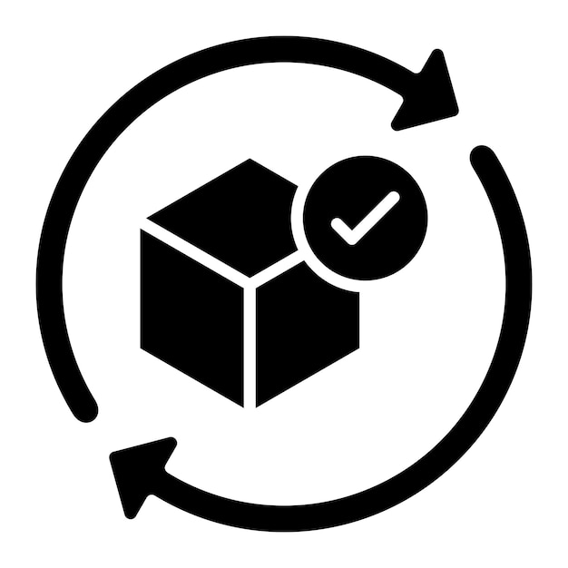 Continuous Delivery Glyph Solid Black Illustration