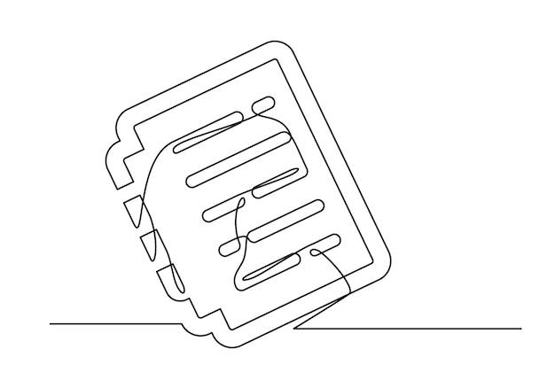 Continuous drawing of one line of an document