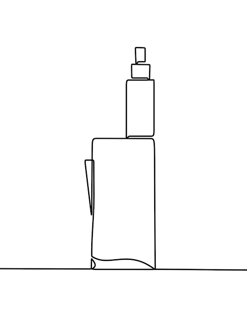 Continuous line drawing on cigarette