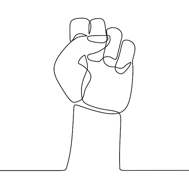 continuous line drawing on hand gestures