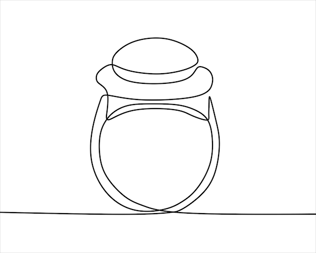 Continuous line drawing on ring