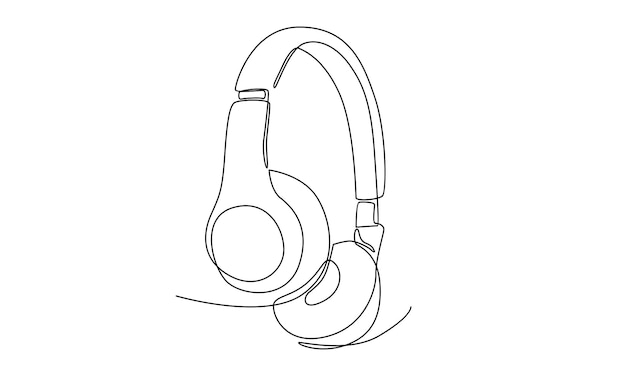 continuous line of headphone speaker device gadget