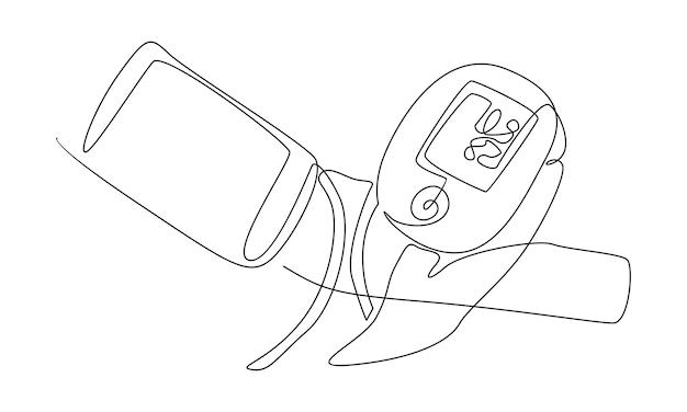 continuous line of measuring blood pressure