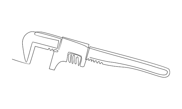 Continuous line of stainless steel pipe wrench