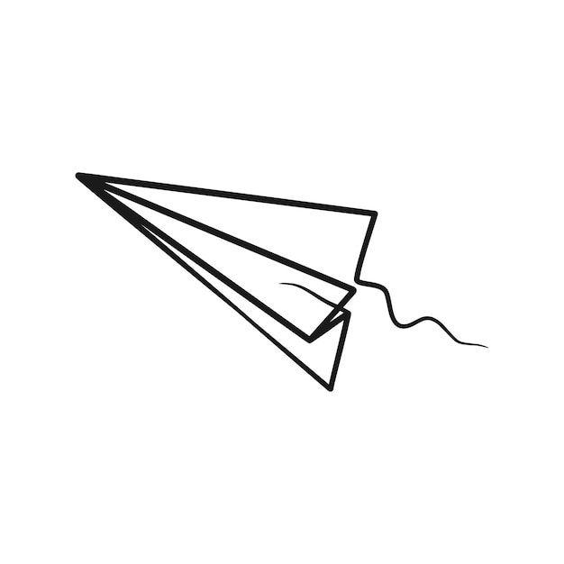 Continuous one line art drawing of paper plane