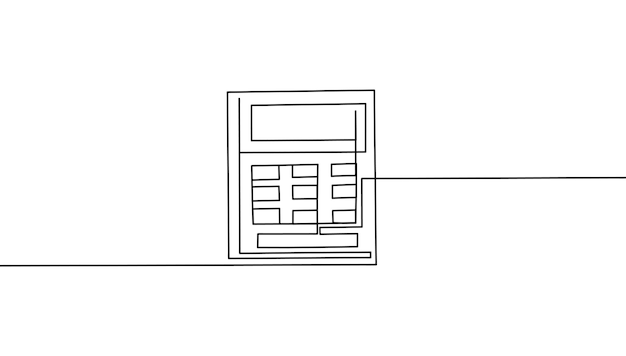 Continuous one line of calculator