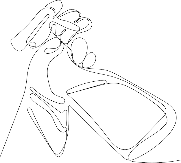 Continuous one line drawing of bottles for liquid laundry detergent, bleach, fabric softener