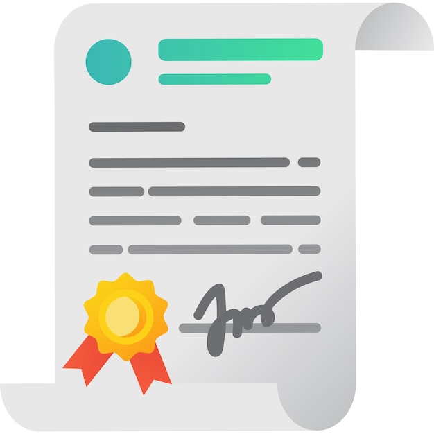 Contract form icon vector paper document on white