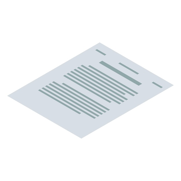 Contract paper icon Isometric of contract paper vector icon for web design isolated on white background