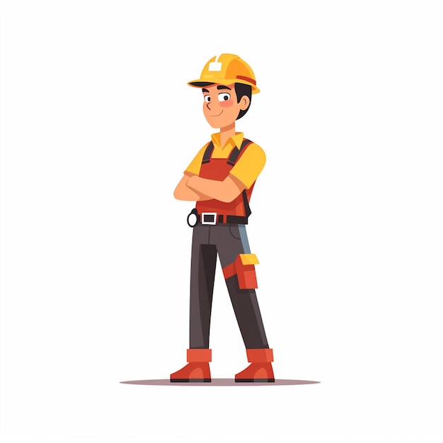 contractor engineer worker construction industrial builder vector industry helmet icon per