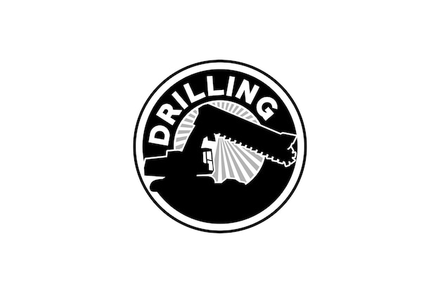 Contractor, trench digger and drilling rig logo design inspiration.