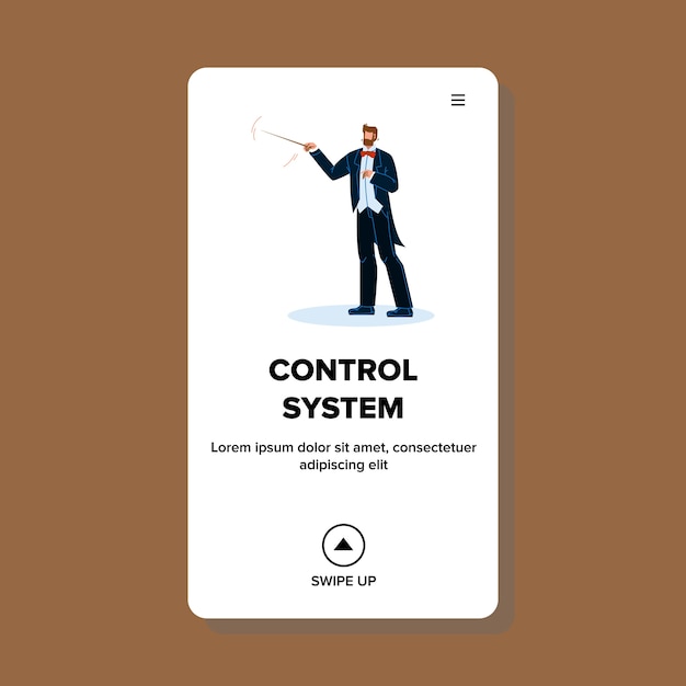 Control System And Support Businessman