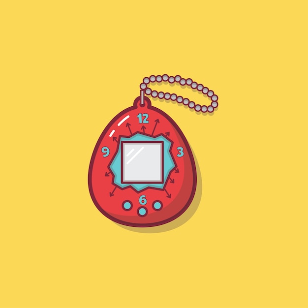 controller game flat icon full color and line illustration