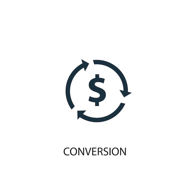 Conversion icon Simple element illustration Conversion concept symbol design Can be used for web and mobile