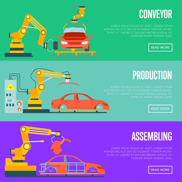 Conveyor for assembly of cars concept