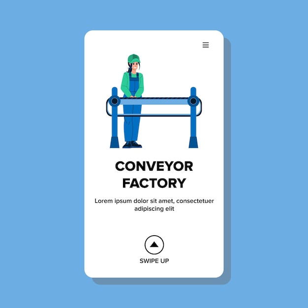 Conveyor factory vector