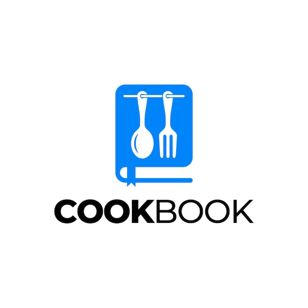 cook book logo design food education concept icon vector