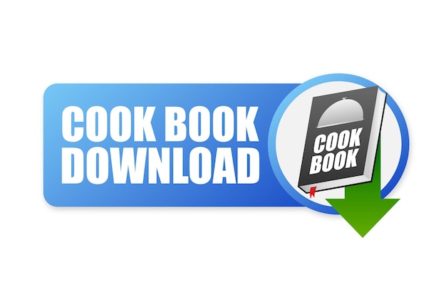 Cook book Recipe book icon Fork and knife Vector illustration