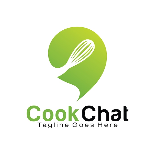 Cook Chat logo design template