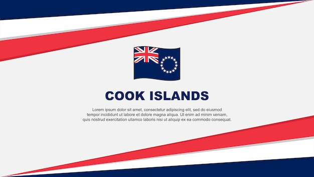 Cook Islands Flag Abstract Background Design Template Cook Islands Independence Day Banner Cartoon Vector Illustration Cook Islands Design