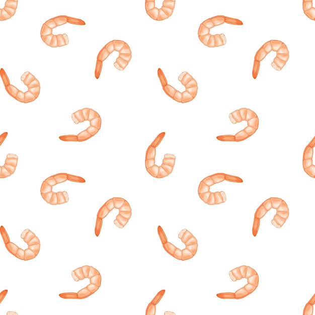 Vector cooked shrimp tails pattern