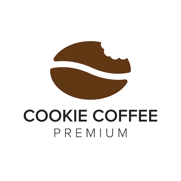 Cookie coffee logo icon vector template