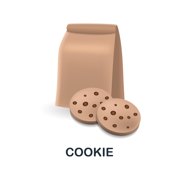 Cookie icon d illustration from food market collection