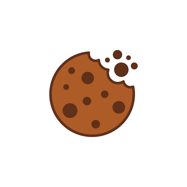 Vector cookie icon in flat style tasty biscuit vector illustration on isolated background chocolate bakery sign business concept