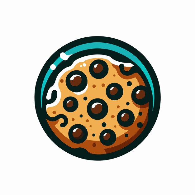 Vector cookie logo illustration