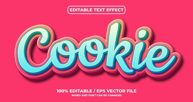 Cookie text effect style