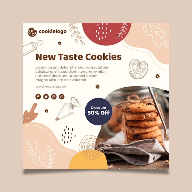 Cookies flyer template