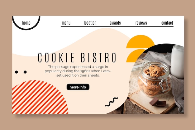 Cookies landing page template