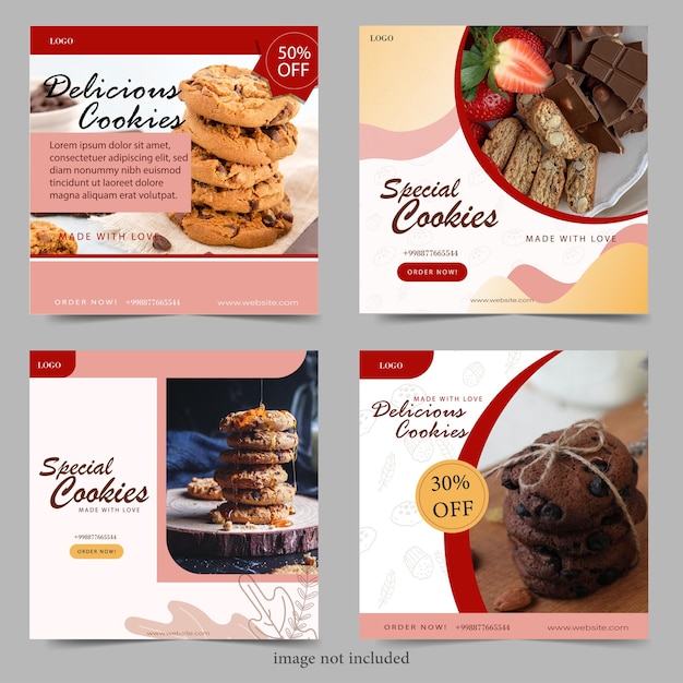 Cookies poster template simple design