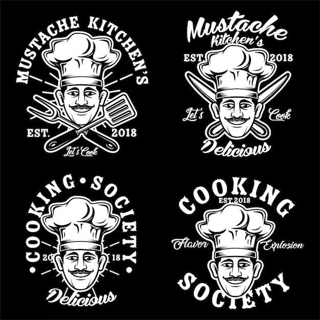 Vector cooking chef logo vector set illustration