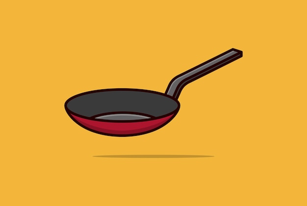 Cooking food pan vector design. Fry Pan vector illustration.