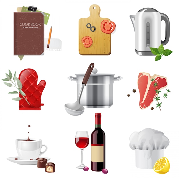 Cooking icons set