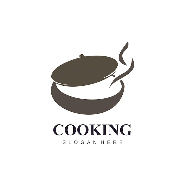 Cooking logo design vector illustration with creative element concept