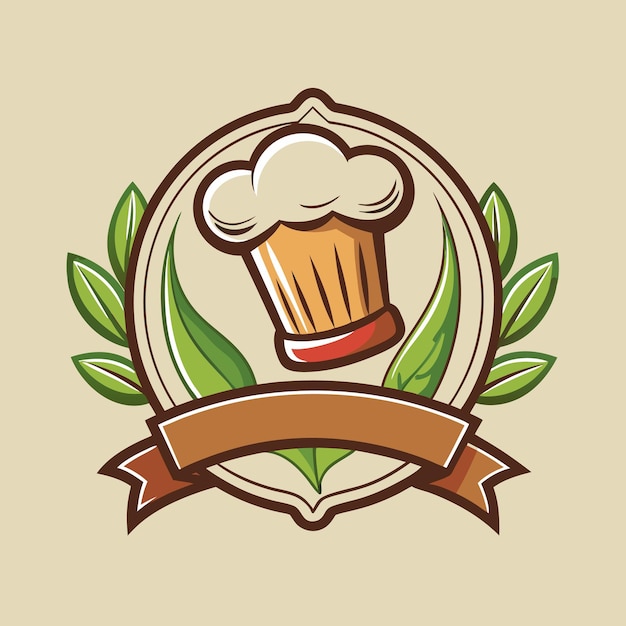 cooking logo illustration on solid background