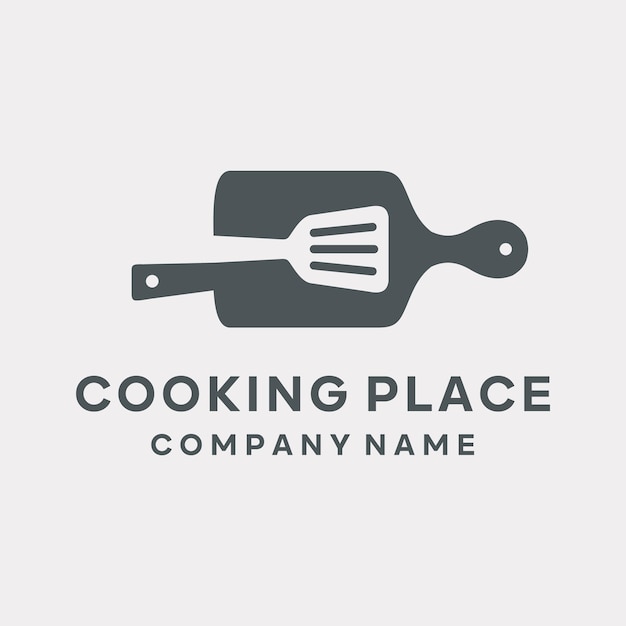 Cooking place silhouette vector logo design