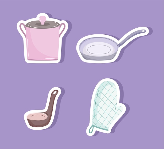 Cooking utensil stickers