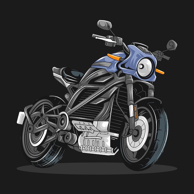 Cool biker sport bike. editable layers  artwork