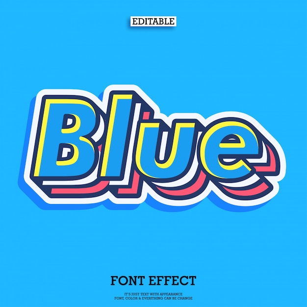 cool blue layered typeface characte