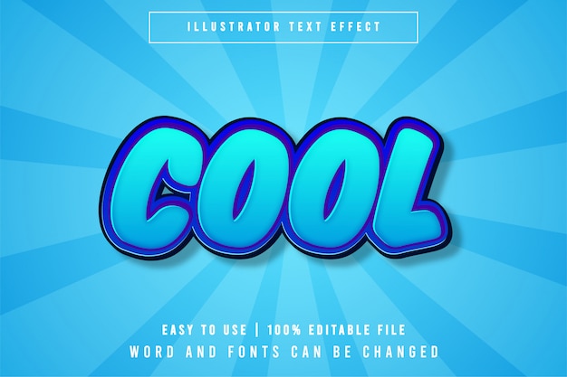 Cool, Cartoon Style Editable Text Effect