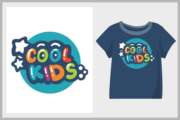 Vector cool and contemporary tshirt design for kids