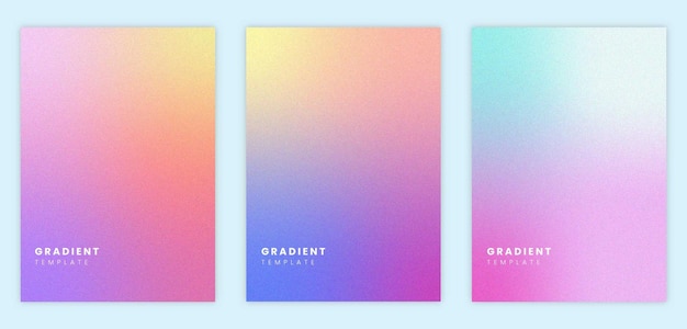 Cool Gradient Background Set Poster Design