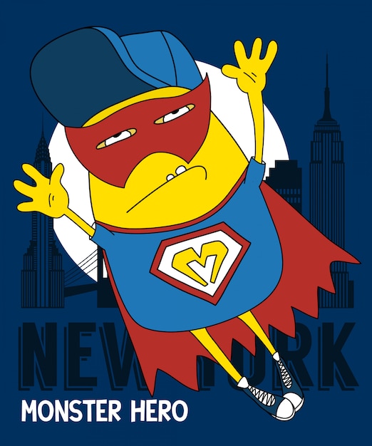 Cool monster vector design for t shirt printing