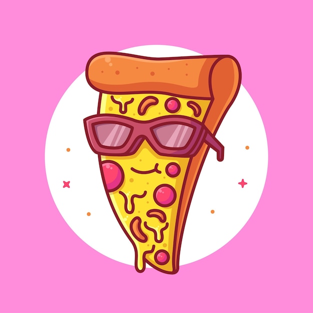 Vector cool pizza logo vector icon illustration premium fast food logo in flat style for restaurant