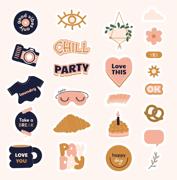 Cool planner sticker set