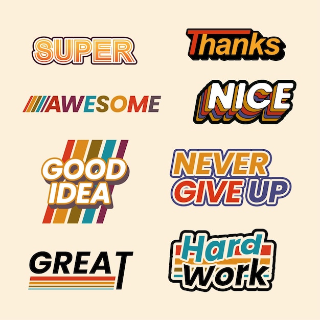 Cool sticker design vector